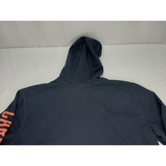 Carhartt Mens Rain Defender Fleece Lined Graphic Full Zip Sweatshirt Navy XL - Picture 8 of 12